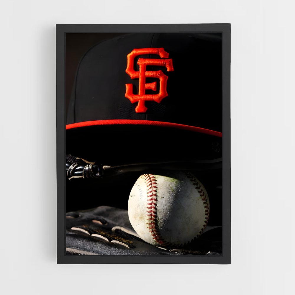Poster Home Run Giants – affiche Baseball (vue 2)